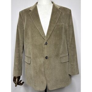 Stafford Blazer Men 44R Corduroy Brown Classic 2 Button Notch Lapel Jacket